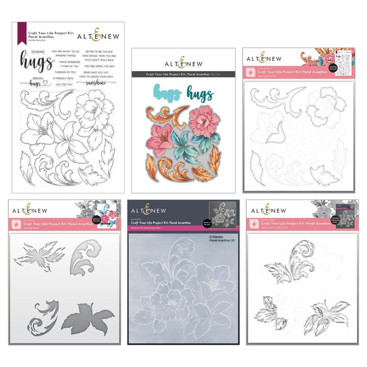 Altenew Craft Your Life Project Kit Craft Your Life Project Kit: Floral Acanthus & Add-on Layering Stencil Bundle