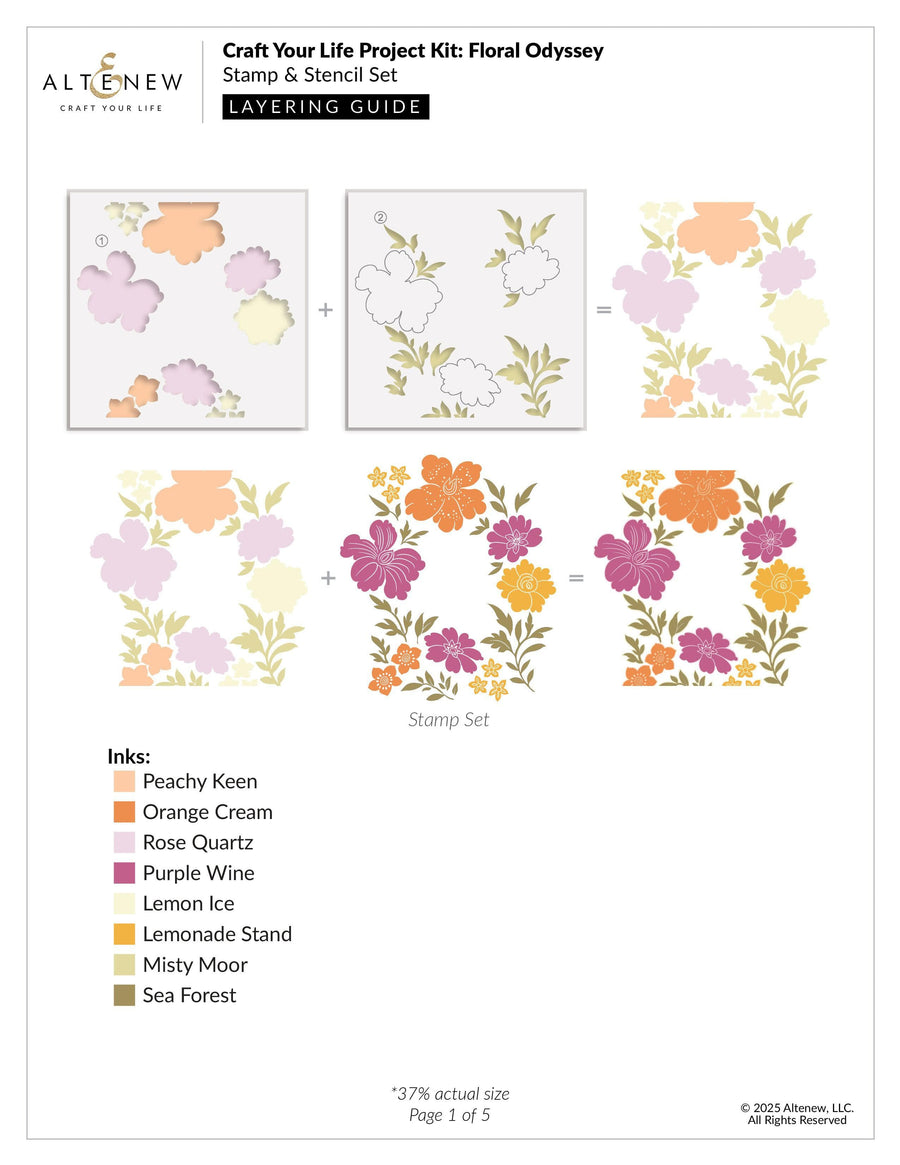 Altenew Craft Your Life Project Kit: Floral Odyssey & Add-on Die