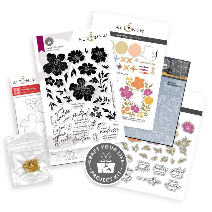 Craft Your Life Project Kit: Floral Odyssey & Add-on Die Bundle