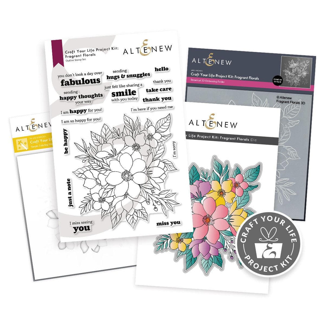 Altenew Craft Your Life Project Kit: Fragrant Florals Stamp Set