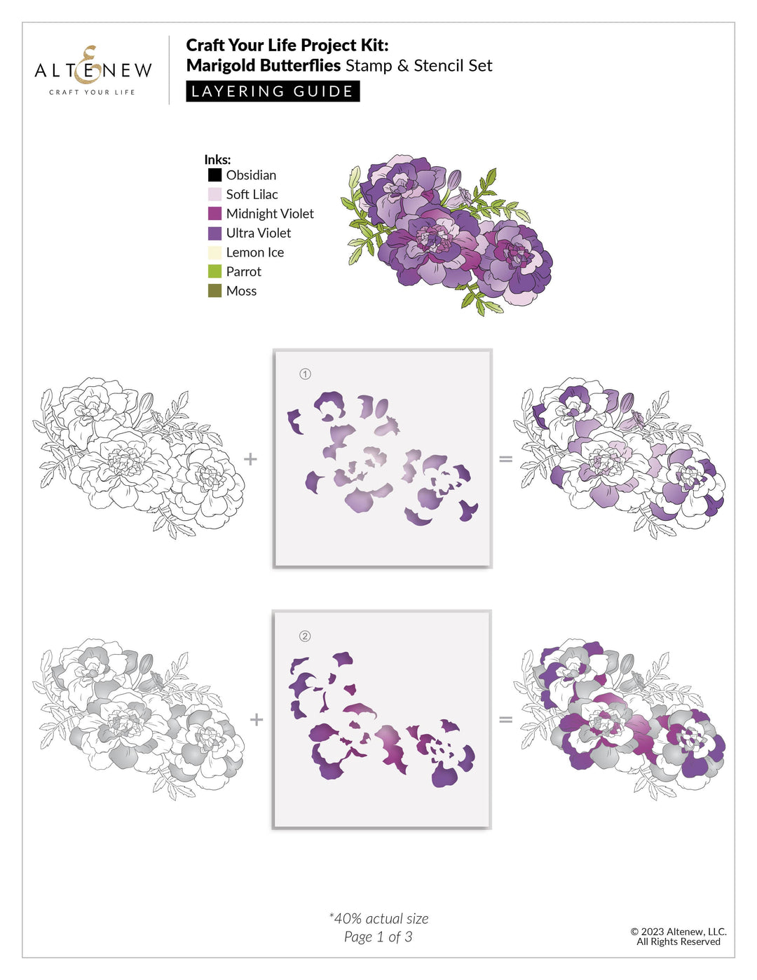 Altenew Craft Your Life Project Kit Craft Your Life Project Kit: Marigold Butterflies