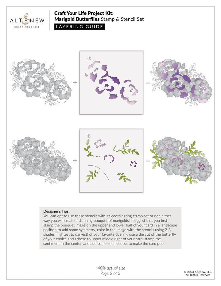 Altenew Craft Your Life Project Kit Craft Your Life Project Kit: Marigold Butterflies