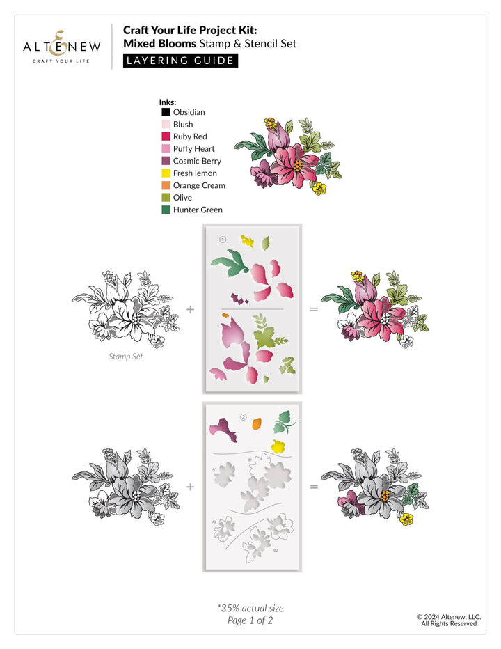 Altenew Craft Your Life Project Kit: Mixed Blooms