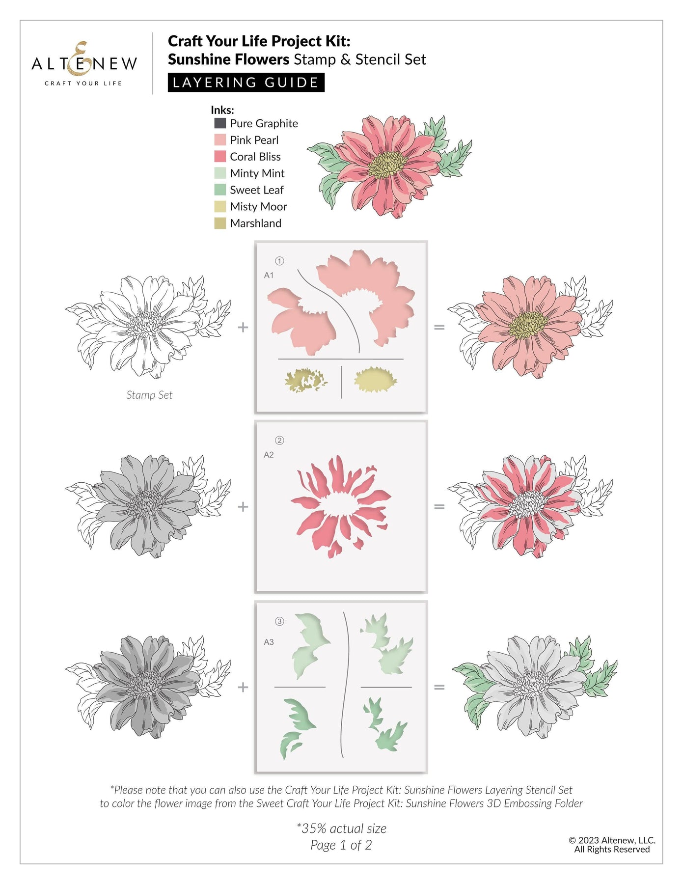 Project Edit Flower Craft Your Life Project Kit: Sunshine Flowers | Altenew