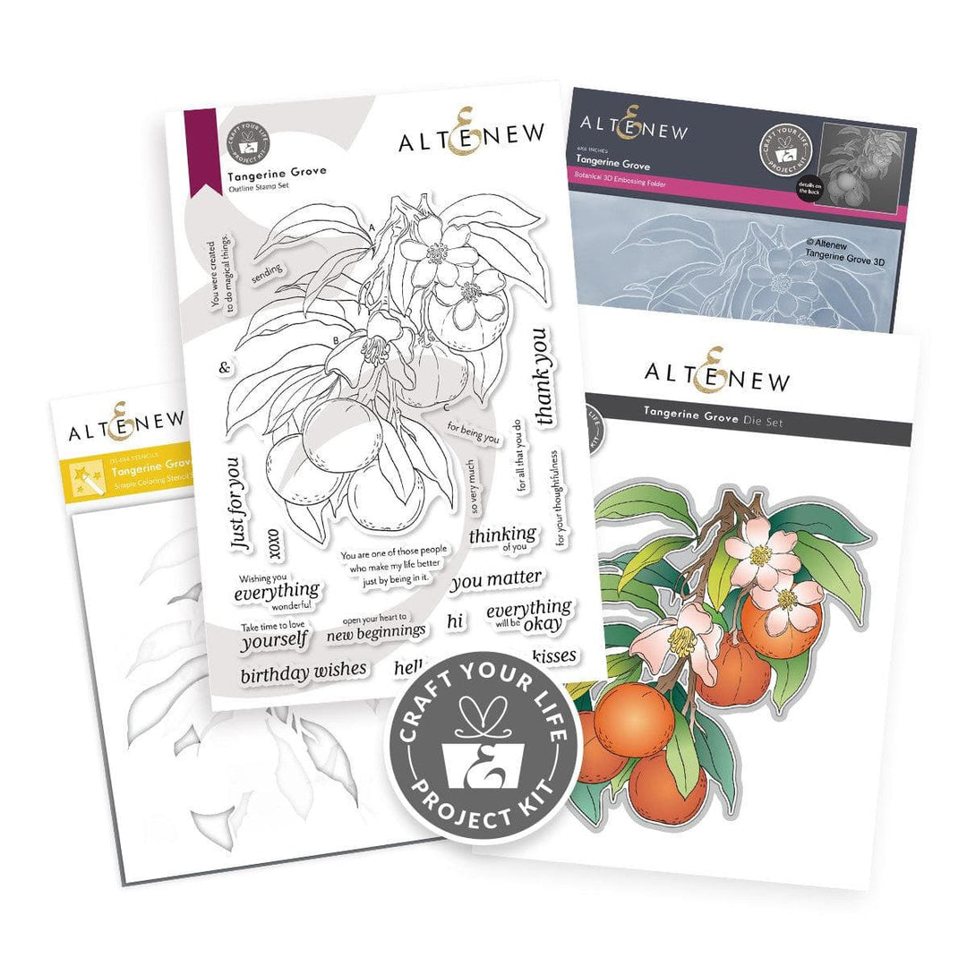 Craft Your Life Project Kit: Tangerine Grove & Artists' Watercolor 24 Pan Set Bundle