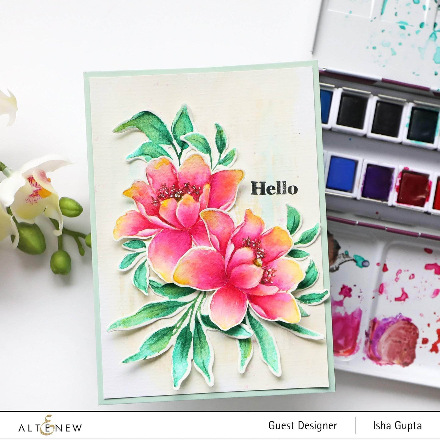 Craft Your Life Project Kit: Tangerine Grove & Artists' Watercolor 24 Pan Set Bundle