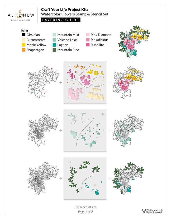 Altenew Craft Your Life Project Kit Craft Your Life Project Kit: Watercolor Flowers