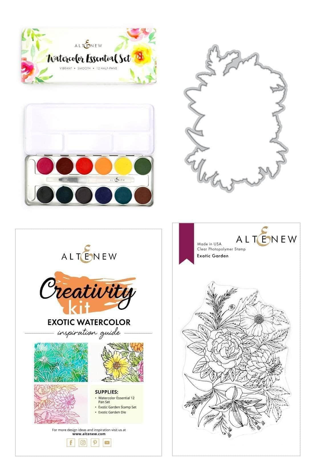 Altenew Creativity Kit Bundle Exotic Watercolor Creativity Cardmaking Kit