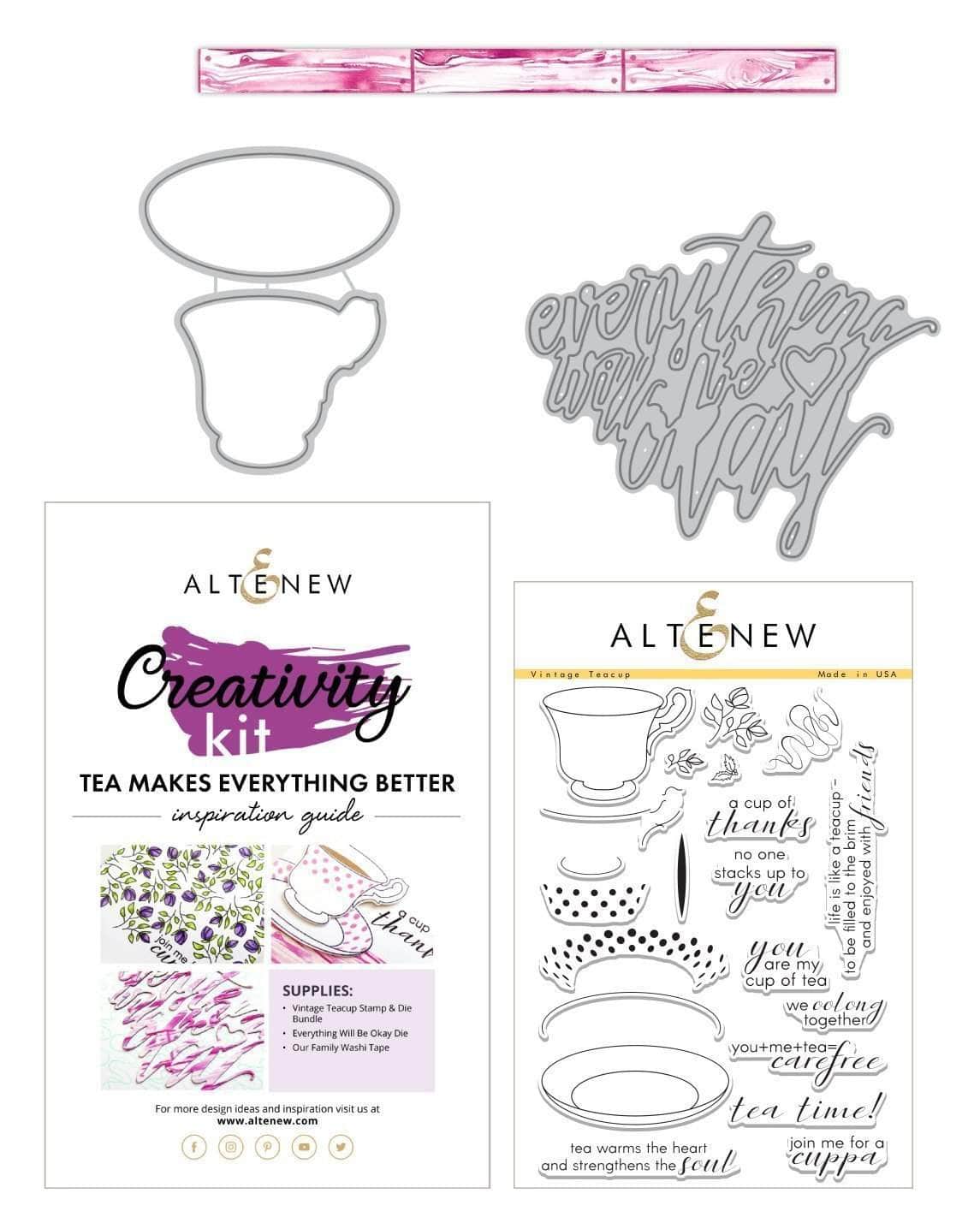 Altenew Creativity Kit Bundle Tea Makes Everything Better Creativity Cardmaking Kit