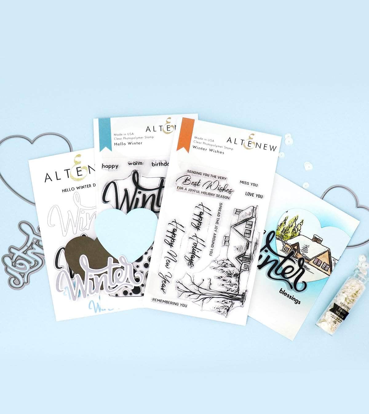 Altenew Creativity Kit Bundle Winter Hearts Creativity Cardmaking Kit