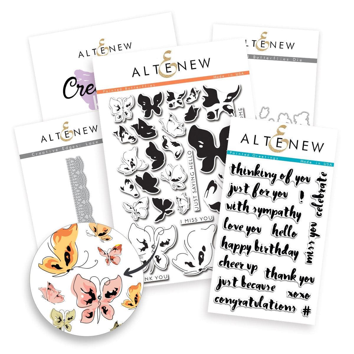 Altenew Creativity Kit Bundle Butterfly Greetings Creativity Cardmaking Kit
