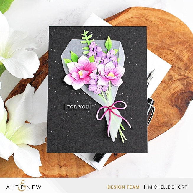 Altenew Solid Sentiments Complete Bundle with die and Betterpress plate for creative card making and stamping projects.