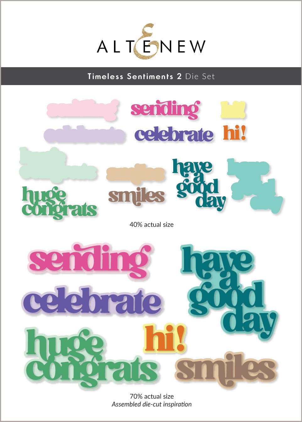 Sentiment Dies Altenew Timeless Sentiments Die Complete Bundle