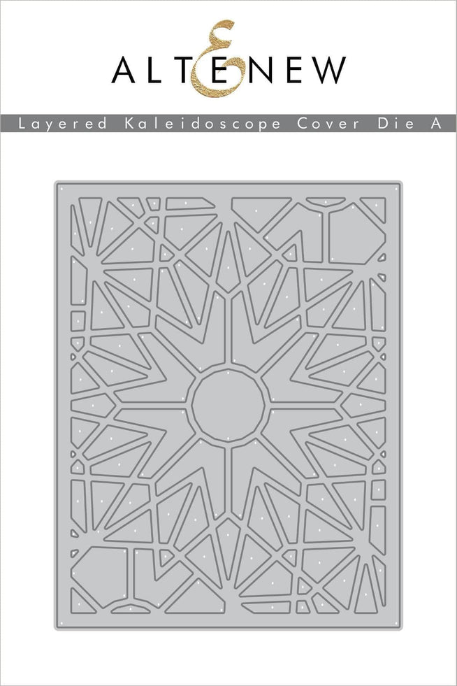 Altenew layered kaleidoscope cover die bundle, includes Die A and B for intricate paper crafting and card-making projects.