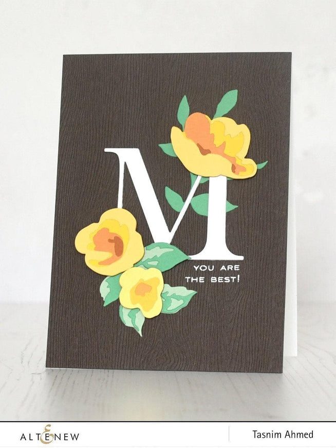 Altenew Plenty of Peace stand-alone die bundle with intricate floral and leaf designs for crafting and card making projects.