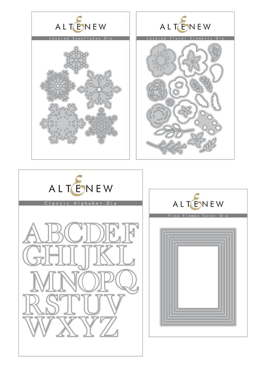 Altenew Plenty of Peace stand-alone die bundle with intricate die cuts for paper crafting and card making projects.