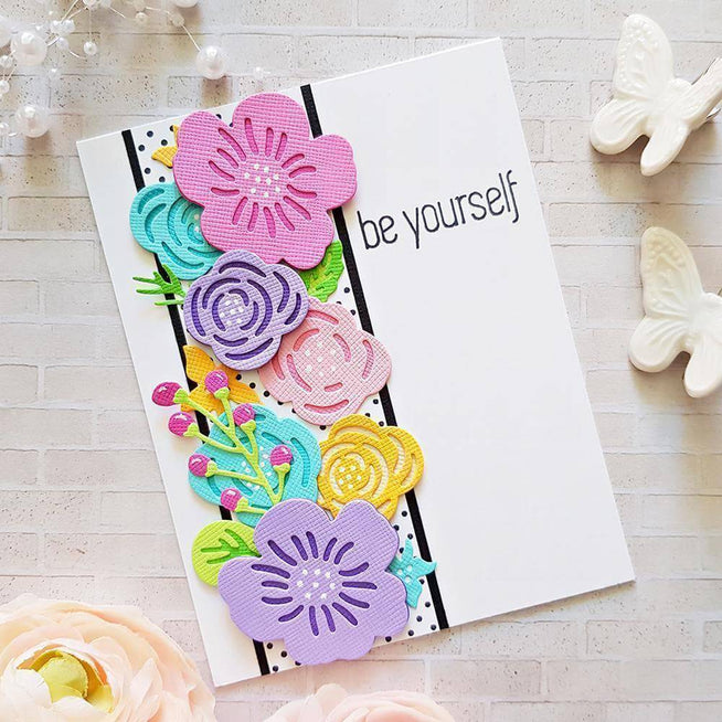 Altenew Plenty of Peace stand-alone die bundle showing intricate floral and leafy die cuts for card making and crafts.