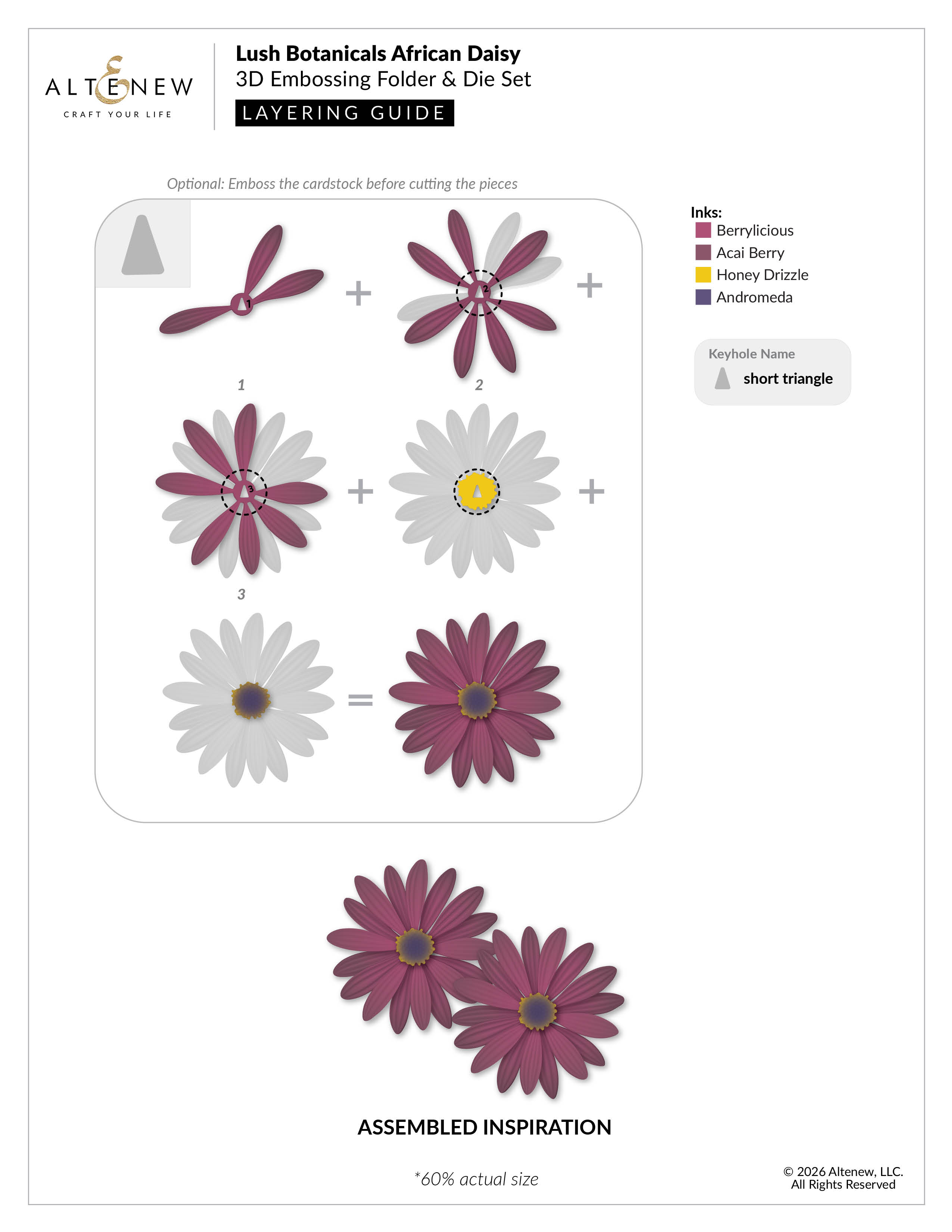 Lush Botanicals: African Daisy 3D Embossing Folder & Die Set | Altenew