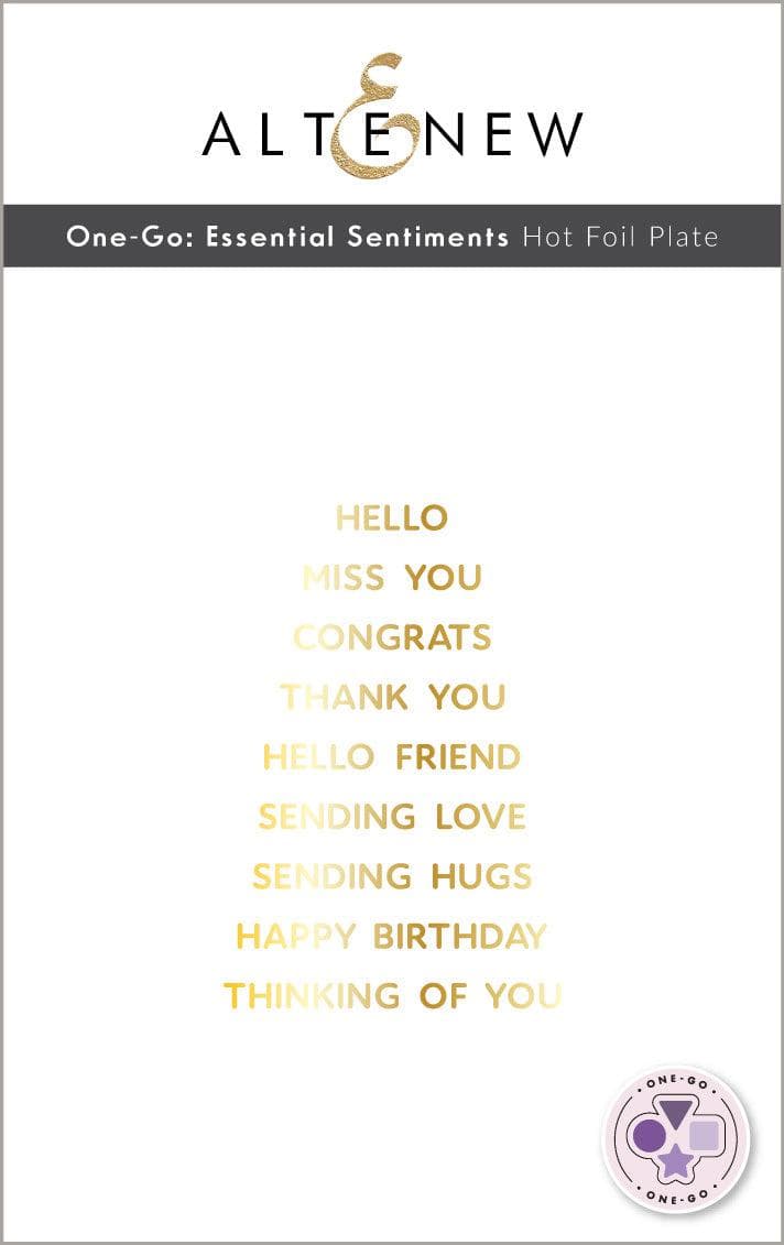 Altenew Die & Hot Foil Plate Bundle Essential Sentiments