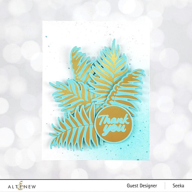 Altenew Everyday Sentiments hot foil plate and die bundle featuring elegant script and floral designs for card making.