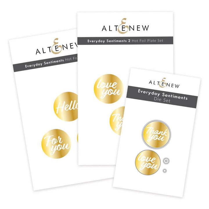 Altenew Die & Hot Foil Plate Bundle Everyday Sentiments