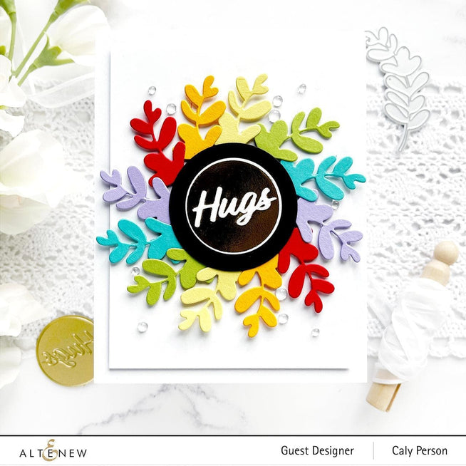 Altenew Everyday Sentiments hot foil plate and die bundle with floral and greeting designs for card making and crafting.