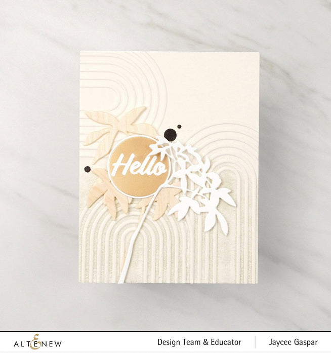 Altenew Everyday Sentiments hot foil plate and die bundle for card making, featuring elegant sentiment designs and matching dies.