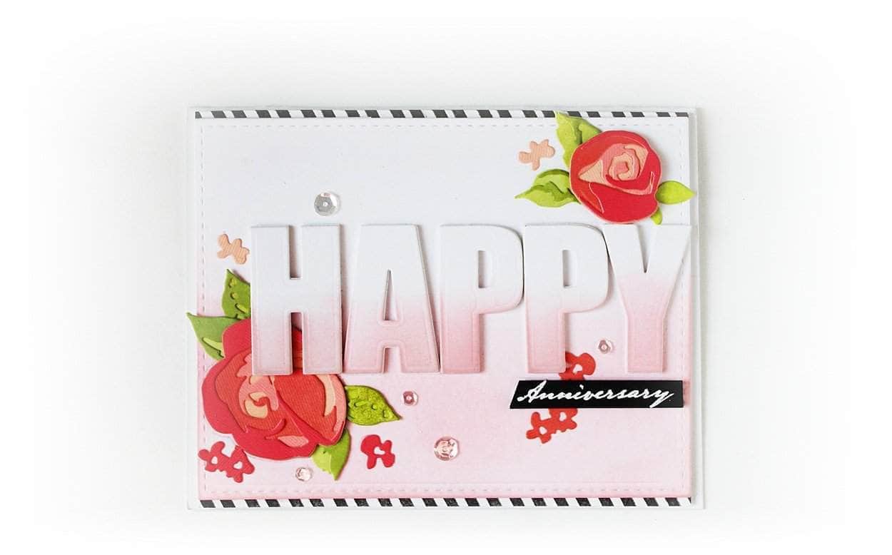 Altenew Die & Paper Bundle Cherry Blossom Gradient Cardstock & Rose Flurries 3D Die Set Bundle