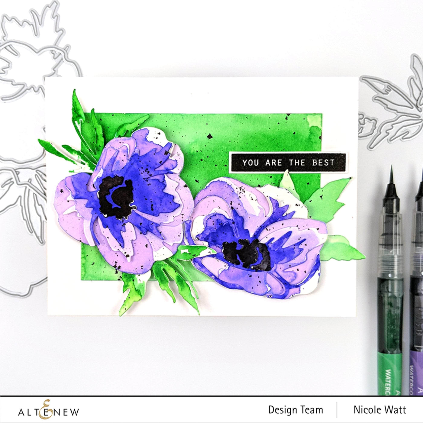 Altenew Die & Paper Bundle Craft-A-Flower: Anemone Layering Die Set & Gradient Cardstock Bundle