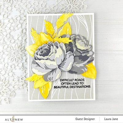 Altenew Die & Paper Bundle Craft-A-Flower: Antique Rose Layering Die Set & Gradient Cardstock Bundle