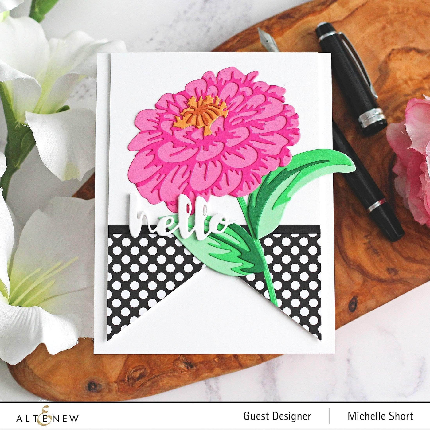 Altenew Die & Paper Bundle Craft-A-Flower: California Giants Layering Die Set & Gradient Cardstock Bundle
