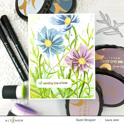 Altenew Die & Paper Bundle Craft-A-Flower: Cosmos Layering Die Set & Gradient Cardstock Bundle