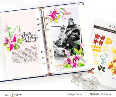 Altenew Die & Paper Bundle Craft-A-Flower: Dendrobium Orchid Layering Die Set & Gradient Cardstock Bundle