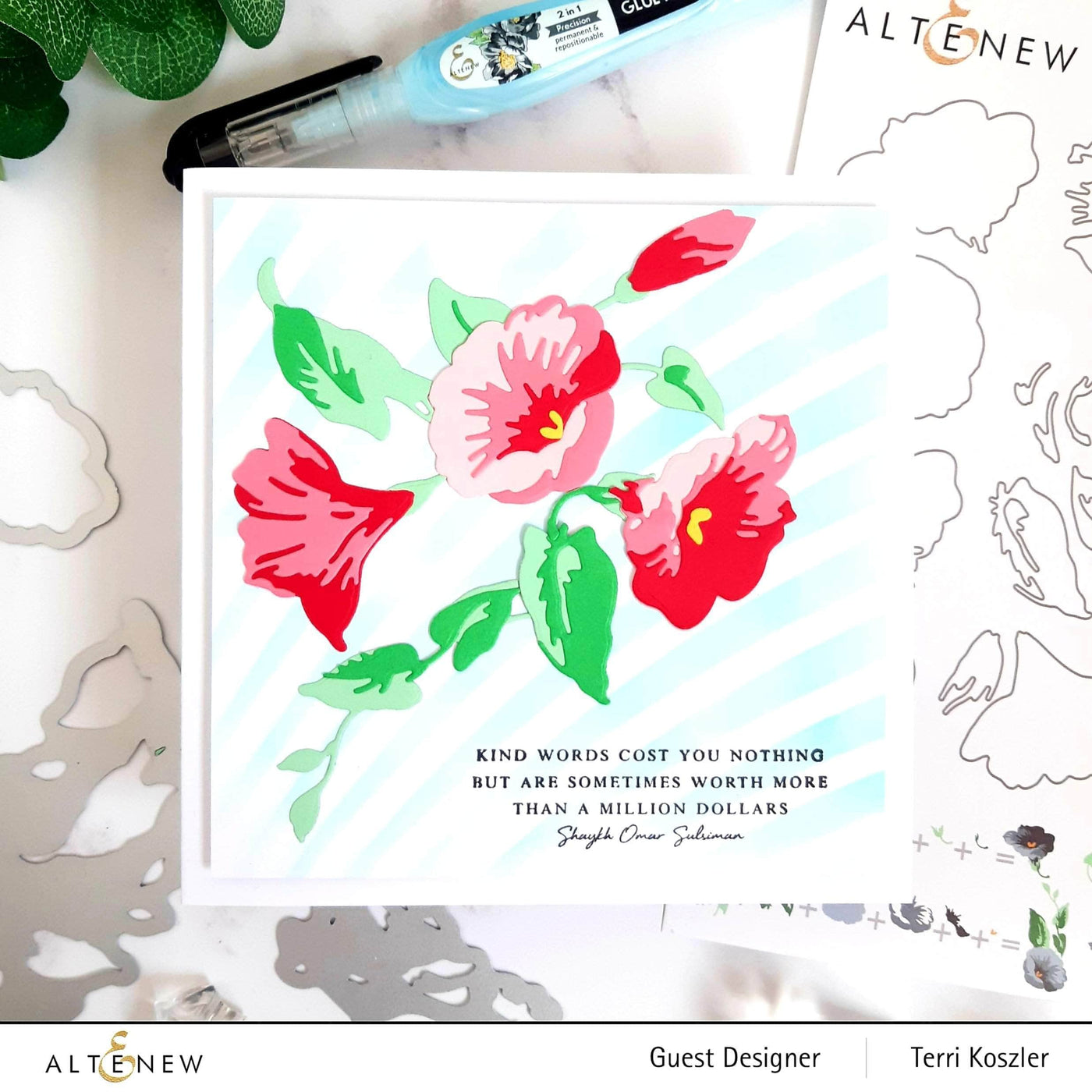 Altenew Die & Paper Bundle Craft-A-Flower: Morning Glory Layering Die Set & Gradient Cardstock Bundle
