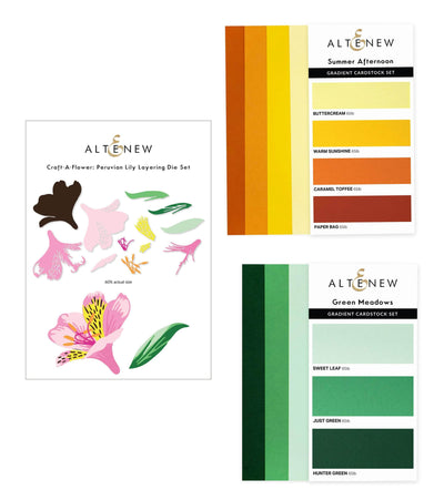 Altenew | Card Making, Scrapbooking & Paper-Crafting Supplies! Die & Paper Bundle Craft-A-Flower: Peruvian Lily Die Set & Gradient Cardstock Bundle