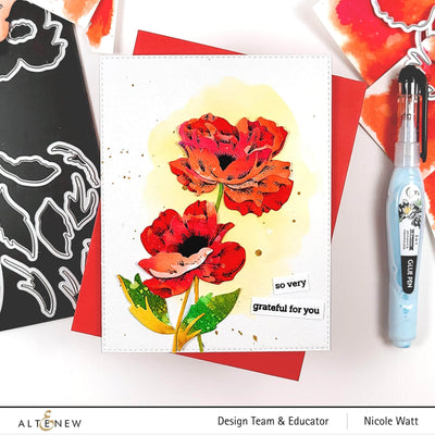 Altenew Die & Paper Bundle Craft-A-Flower: Poppy Layering Die Set & Gradient Cardstock Bundle