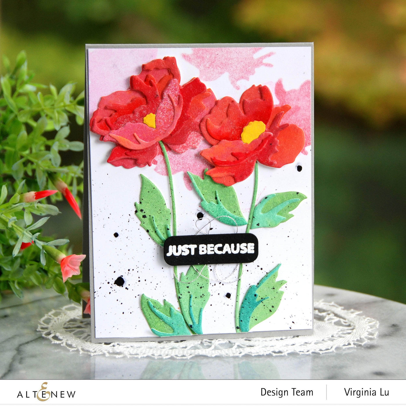 Altenew Die & Paper Bundle Craft-A-Flower: Poppy Layering Die Set & Gradient Cardstock Bundle