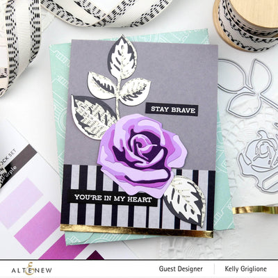 Altenew Die & Paper Bundle Craft-A-Flower: Rose Layering Die Set & Gradient Cardstock Bundle