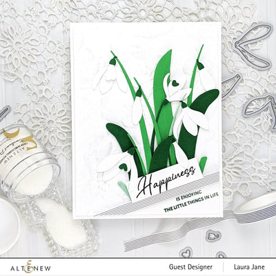 Altenew Die & Paper Bundle Craft-A-Flower: Snowdrops Layering Die Set & Gradient Cardstock Bundle