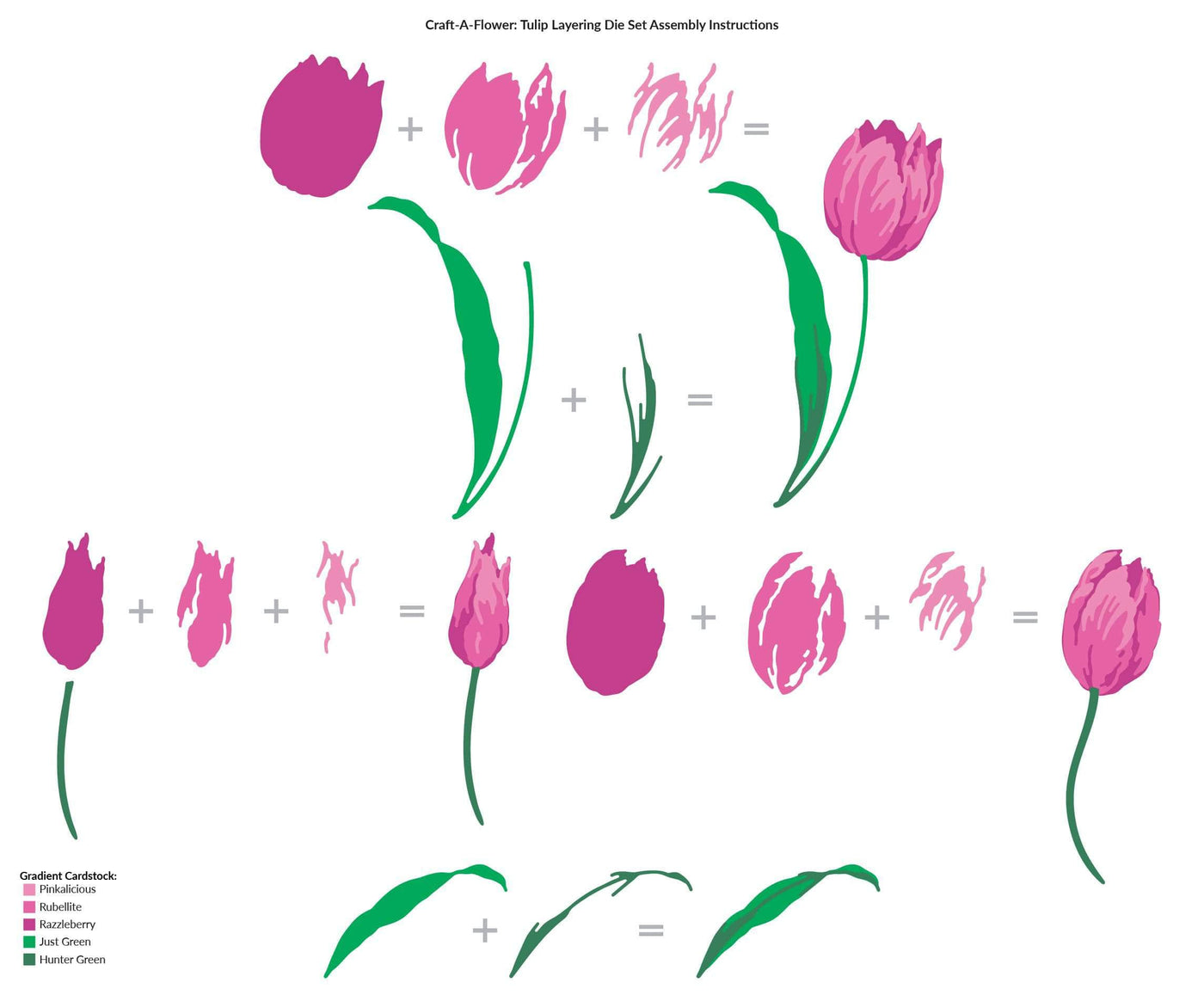 Altenew Die & Paper Bundle Craft-A-Flower: Tulip Layering Die Set & Gradient Cardstock Bundle