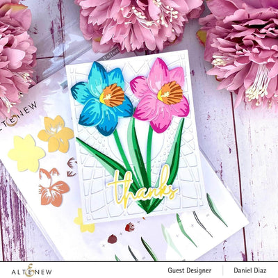 Altenew Die & Paper Bundle Floral Dazzle Glitter Gradient Cardstock & Die Cutting Bundle