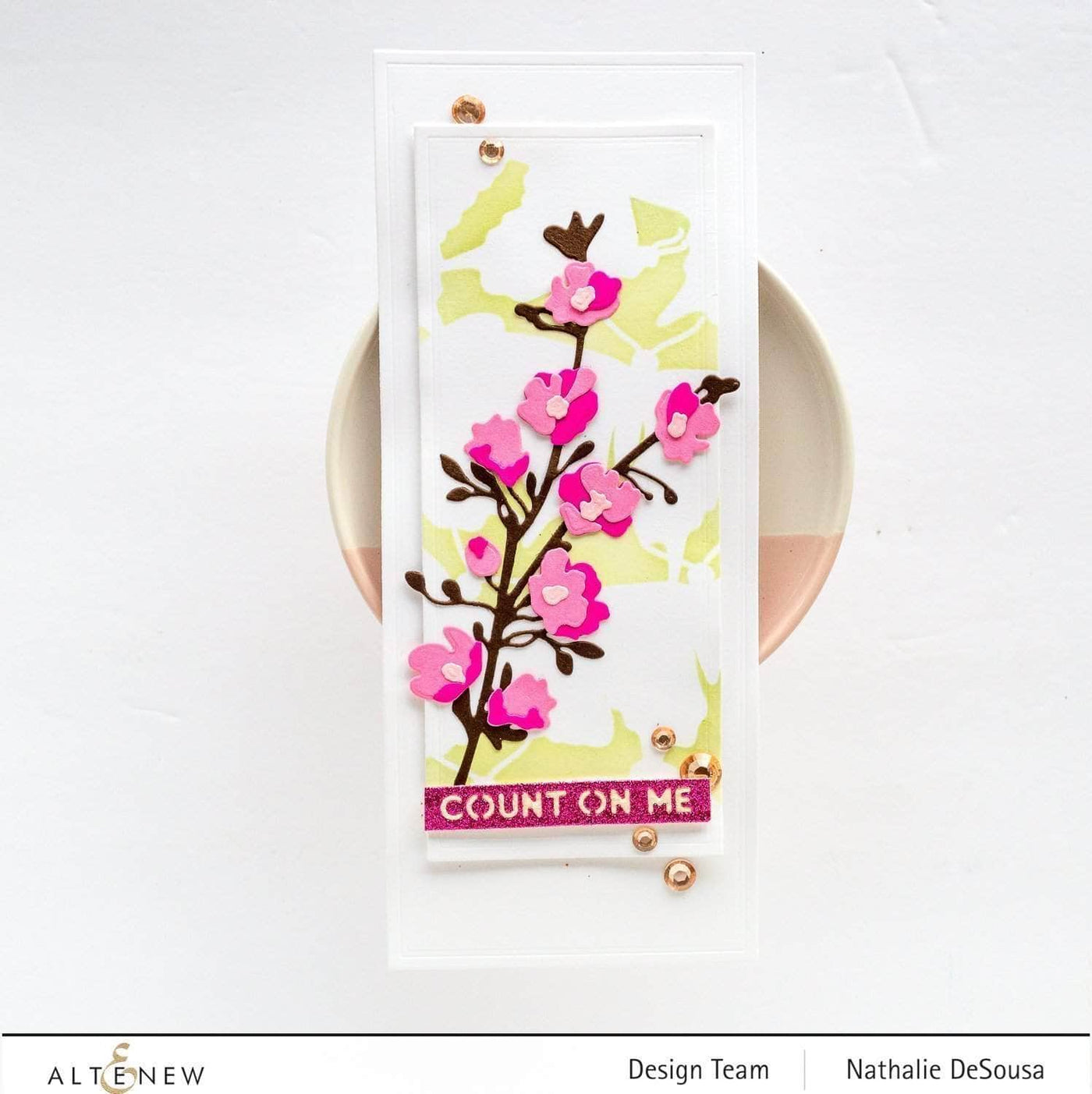 Altenew Die & Paper Bundle Itty Bitty Flowers Die Set & Gradient Cardstock Bundle