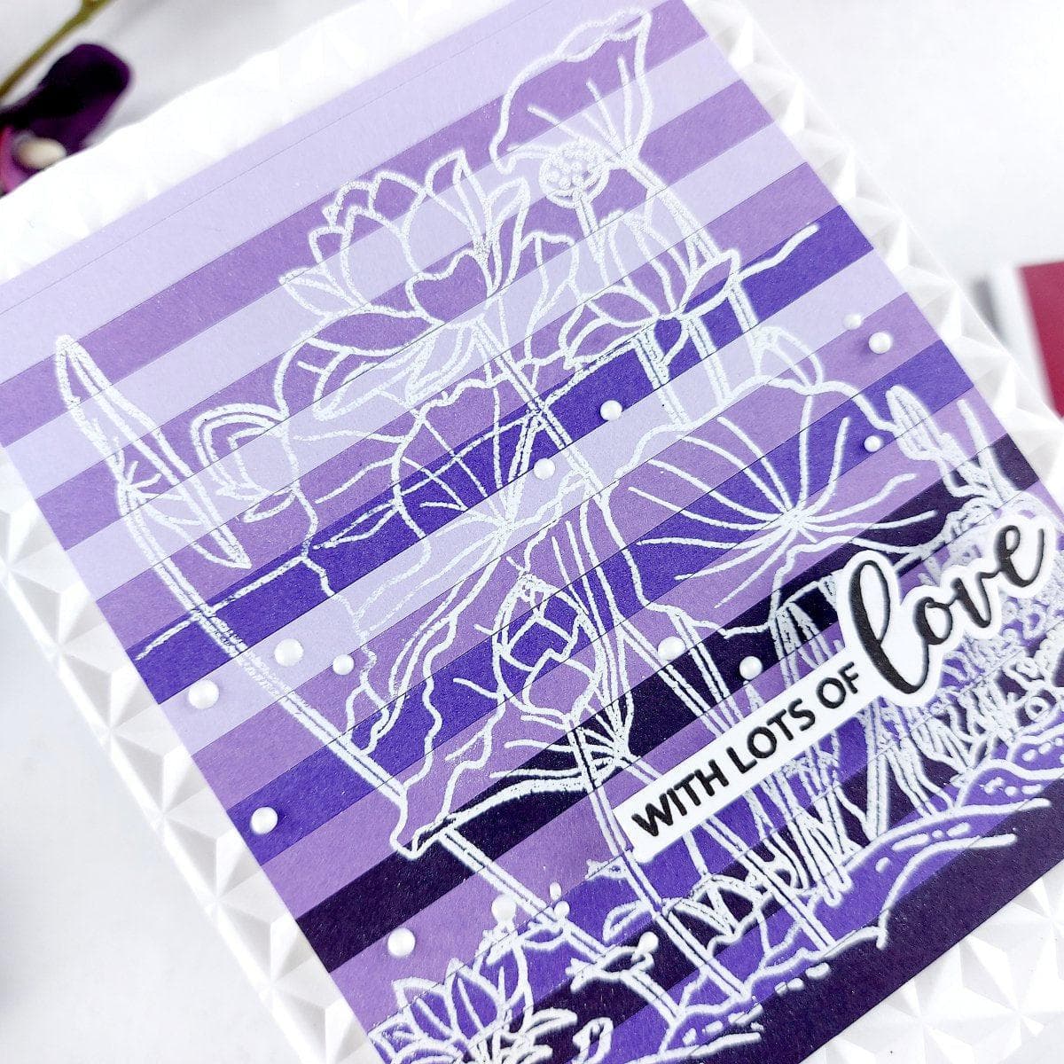 Altenew Die & Paper Bundle New Purple Gradient Cardstock & Garden Picks 3D Die Set Bundle