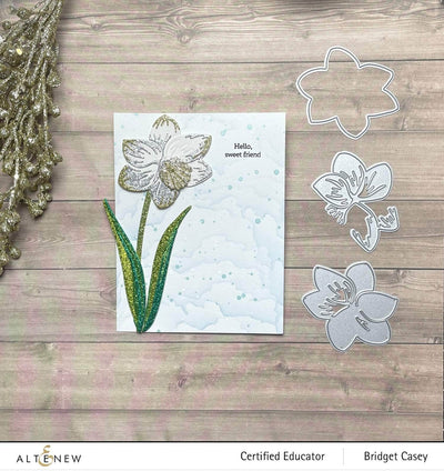 Altenew Die & Paper Bundle Sparkling Florals Glitter Gradient Cardstock & Layering Dies Bundle