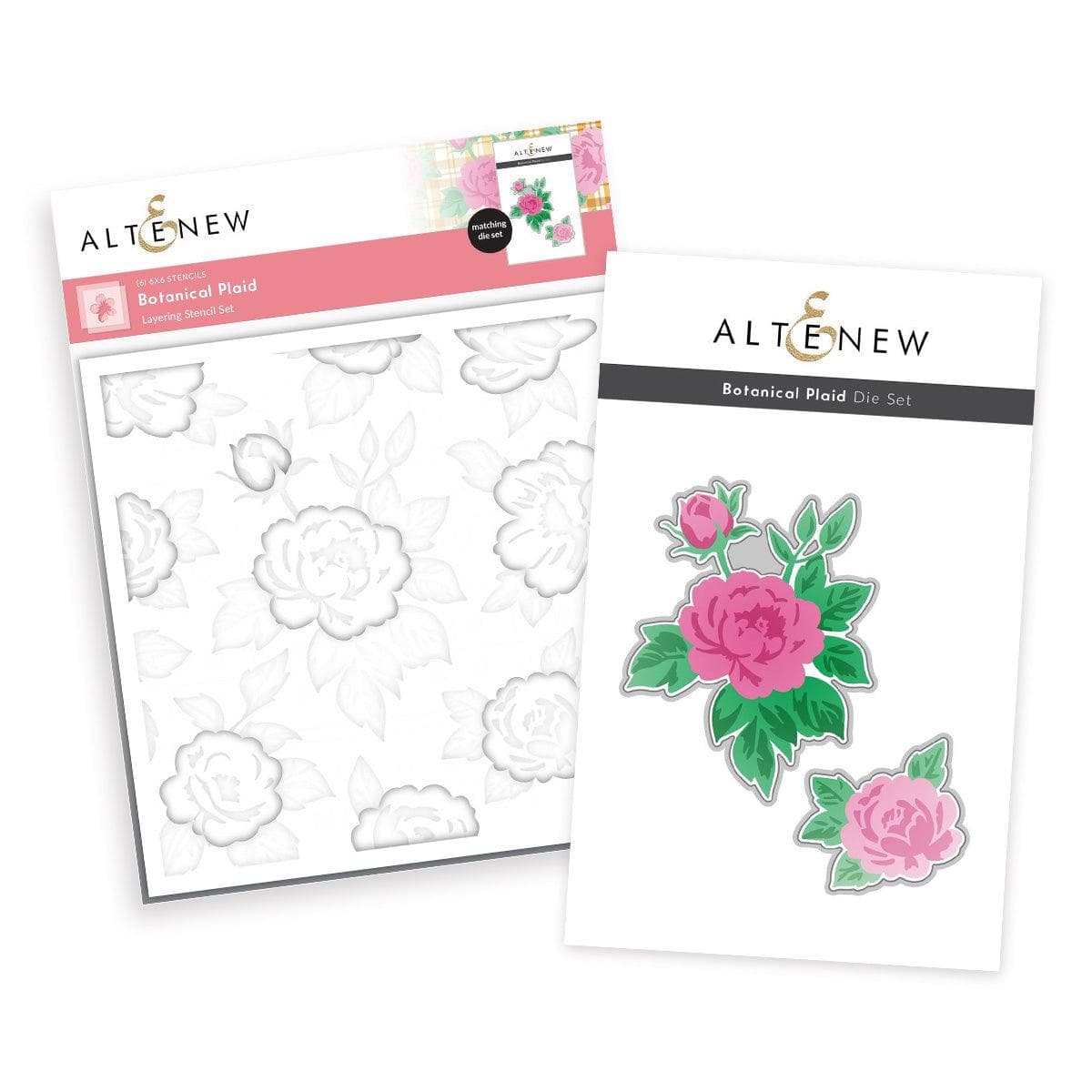 Botanical Plaid: Die & Stencil Bundle for Floral & Vintage Designs
