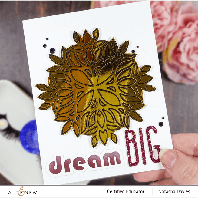Altenew Falling Stars die, stencil, and hot foil plate bundle with star designs for crafting and card making.