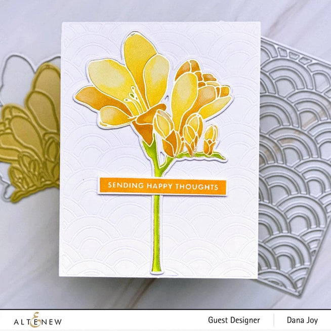 Altenew Die & Stencil & Hot Foil Plate Bundle Freesia Hot Foil Plate & Die & Stencil Bundle