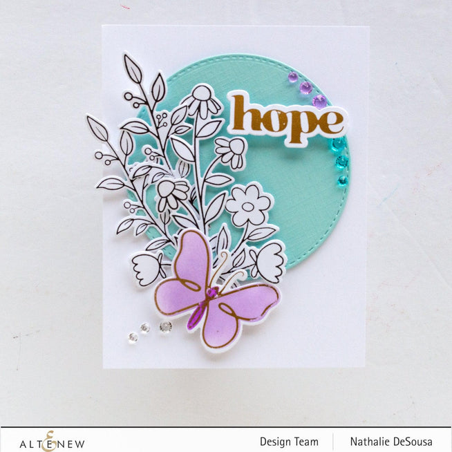 Altenew Shimmery Butterflies die, stencil, and hot foil plate bundle with butterfly designs and shimmering accents for crafting.
