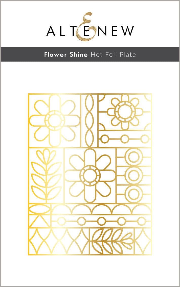 Altenew Die & Stencil & Hot Foil Plate & Enamel Elements Bundle Flower Shine
