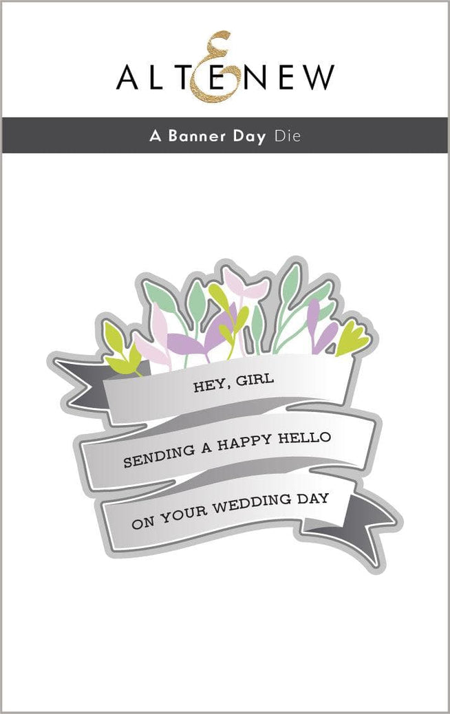 Altenew Banner Day Die set featuring intricate paper die cuts for card making and craft projects.